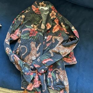 Anthropologie two piece pajama, size M